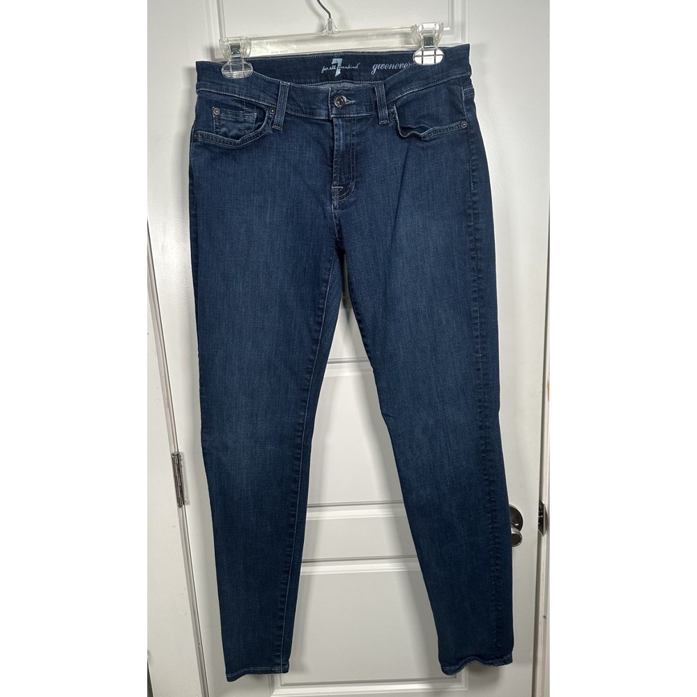 Seven 7 For All Mankind Women's Gwenevere Stretch Blue Jeans Size 30 5 Pocket